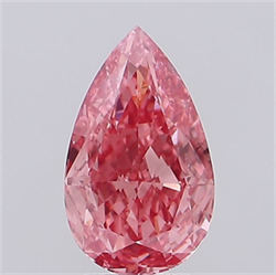 Picture of Lab Grown Diamond 3.35 Carats, Pear with  Cut, Fancy Vivid Pink Color, VS1 Clarity and Certified by IGI