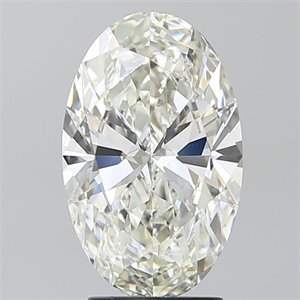 Picture of Natural Diamond 3.00 Carats, Oval with  Cut, J Color, VVS2 Clarity and Certified by GIA