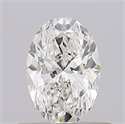 Natural Diamond 0.50 Carats, Oval with  Cut, J Color, VS1 Clarity and Certified by GIA