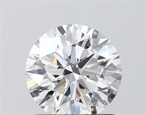 Picture of Lab Grown Diamond 1.26 Carats, Round with Ideal Cut, D Color, VVS2 Clarity and Certified by IGI