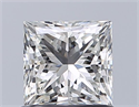 Natural Diamond 0.91 Carats, Princess with  Cut, I Color, VS1 Clarity and Certified by GIA