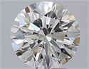 Natural Diamond 2.51 Carats, Round with Excellent Cut, D Color, VVS2 Clarity and Certified by GIA