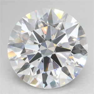 Picture of Lab Grown Diamond 4.06 Carats, Round with Excellent Cut, D Color, VVS1 Clarity and Certified by GIA
