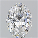 Natural Diamond 1.20 Carats, Oval with  Cut, D Color, SI1 Clarity and Certified by GIA