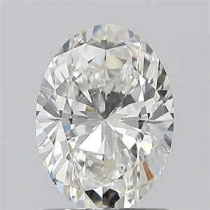Picture of Natural Diamond 0.90 Carats, Oval with  Cut, H Color, SI1 Clarity and Certified by GIA