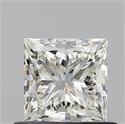 Natural Diamond 0.70 Carats, Princess with  Cut, J Color, VS1 Clarity and Certified by GIA