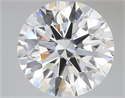 Lab Grown Diamond 3.75 Carats, Round with Ideal Cut, F Color, VVS2 Clarity and Certified by IGI