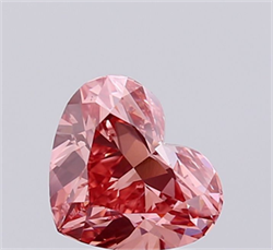 Picture of Lab Grown Diamond 2.05 Carats, Heart with  Cut, Fancy Vivid Pink Color, VS1 Clarity and Certified by IGI