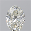 Natural Diamond 1.50 Carats, Oval with  Cut, K Color, SI1 Clarity and Certified by GIA