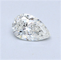Diamante Natural 0.50 quilates, De pera , Color G, claridad SI1 y certificado GIA