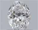 Natural Diamond 0.40 Carats, Oval with  Cut, D Color, VVS2 Clarity and Certified by GIA