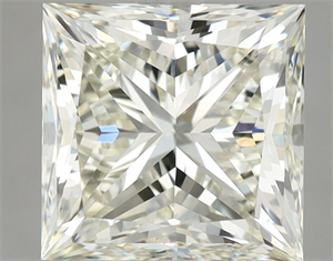 Picture of Natural Diamond 2.91 Carats, Princess with  Cut, J Color, VVS2 Clarity and Certified by IGI