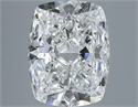 Natural Diamond 4.03 Carats, Cushion with  Cut, H Color, SI2 Clarity and Certified by GIA
