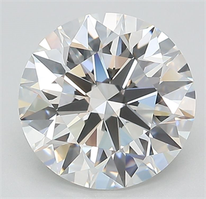 Picture of Lab Grown Diamond 3.09 Carats, Round with Ideal Cut, E Color, IF Clarity and Certified by IGI