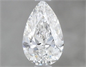 Natural Diamond 0.60 Carats, Pear with  Cut, E Color, VVS2 Clarity and Certified by GIA