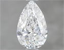 Diamante Natural 0.60 quilates, De pera , Color E, claridad VVS2 y certificado GIA