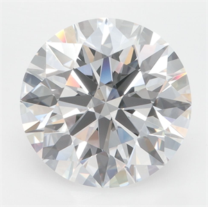 Picture of Lab Grown Diamond 3.31 Carats, Round with Ideal Cut, D Color, VVS1 Clarity and Certified by IGI