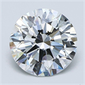 Natural Diamond 2.20 Carats, Round with Excellent Cut, E Color, VS2 Clarity and Certified by GIA