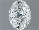 Natural Diamond 0.90 Carats, Oval with  Cut, F Color, SI1 Clarity and Certified by GIA