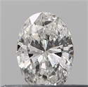 Natural Diamond 0.20 Carats, Oval with  Cut, H Color, VS1 Clarity and Certified by GIA