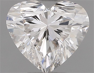 Picture of Natural Diamond 0.51 Carats, Heart with  Cut, H Color, IF Clarity and Certified by IGI