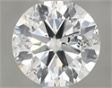 Natural Diamond 0.90 Carats, Round with Very Good Cut, E Color, SI2 Clarity and Certified by HRD
