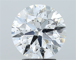 Picture of Natural Diamond 3.05 Carats, Round with Excellent Cut, E Color, SI2 Clarity and Certified by GIA
