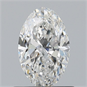 Natural Diamond 0.70 Carats, Oval with  Cut, F Color, VS2 Clarity and Certified by GIA