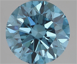 Picture of Lab Grown Diamond 2.08 Carats, Round with Excellent Cut, Fancy Vivid Blue Color, VVS2 Clarity and Certified by IGI