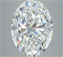 Natural Diamond 5.49 Carats, Oval with  Cut, F Color, VVS2 Clarity and Certified by GIA