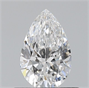 Natural Diamond 0.53 Carats, Pear with  Cut, D Color, VS2 Clarity and Certified by GIA