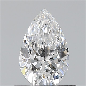 Picture of Natural Diamond 0.53 Carats, Pear with  Cut, D Color, VS2 Clarity and Certified by GIA
