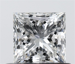 Picture of Natural Diamond 0.53 Carats, Princess with  Cut, G Color, VVS2 Clarity and Certified by IGI