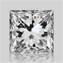 Natural Diamond 0.83 Carats, Princess with  Cut, F Color, VS2 Clarity and Certified by GIA
