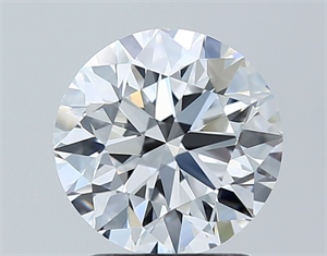 Picture of Natural Diamond 1.90 Carats, Round with Excellent Cut, D Color, VVS2 Clarity and Certified by GIA