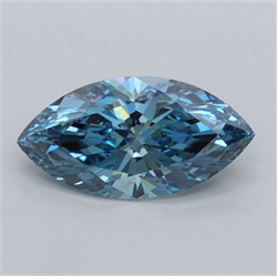 Picture of Lab Grown Diamond 2.06 Carats, Marquise with  Cut, Fancy Vivid Blue Color, VVS2 Clarity and Certified by IGI