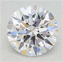 Lab Grown Diamond 2.05 Carats, Round with Excellent Cut, D Color, IF Clarity and Certified by GIA