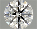 Natural Diamond 0.42 Carats, Round with Excellent Cut, F Color, SI1 Clarity and Certified by GIA