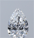 Natural Diamond 0.50 Carats, Pear with  Cut, D Color, SI1 Clarity and Certified by GIA