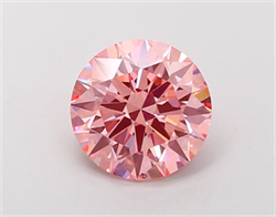 Picture of Lab Grown Diamond 2.53 Carats, Round with Ideal Cut, Fancy Vivid Pink Color, VS2 Clarity and Certified by IGI