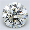 Diamante Natural 2.60 quilates, Redondo , Color K, claridad VVS2 y certificado GIA