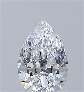 Picture of Natural Diamond 0.52 Carats, Pear with  Cut, D Color, IF Clarity and Certified by GIA