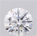 Lab Grown Diamond 2.20 Carats, Round with Ideal Cut, D Color, IF Clarity and Certified by IGI