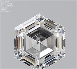 Picture of Natural Diamond 0.50 Carats, HEXAGONAL with  Cut, E Color, VS2 Clarity and Certified by GIA