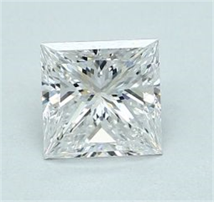 Foto Diamante Natural 1.01 quilates, Princesa , Color E, claridad SI1 y certificado GIA de