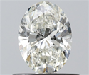Natural Diamond 0.50 Carats, Oval with  Cut, J Color, VVS2 Clarity and Certified by IGI