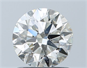 Natural Diamond 1.01 Carats, Round with Excellent Cut, I Color, SI1 Clarity and Certified by IGI