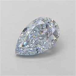 Picture of Lab Grown Diamond 1.28 Carats, Pear with  Cut, Fancy Intense Blue Color, VVS2 Clarity and Certified by IGI