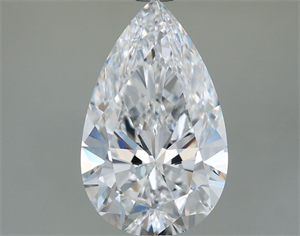 Picture of Natural Diamond 3.03 Carats, Pear with  Cut, D Color, VVS2 Clarity and Certified by GIA