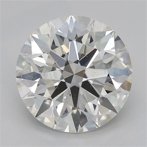 Picture of Natural Diamond 2.53 Carats, Round with Excellent Cut, J Color, SI2 Clarity and Certified by GIA